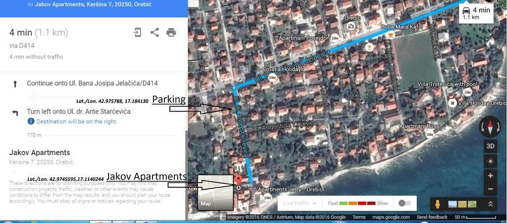 Jakov Apartments Orebic Luaran gambar